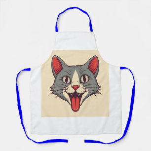 "Feline Fusion: Vintager Pop Art Handbag" Schürze