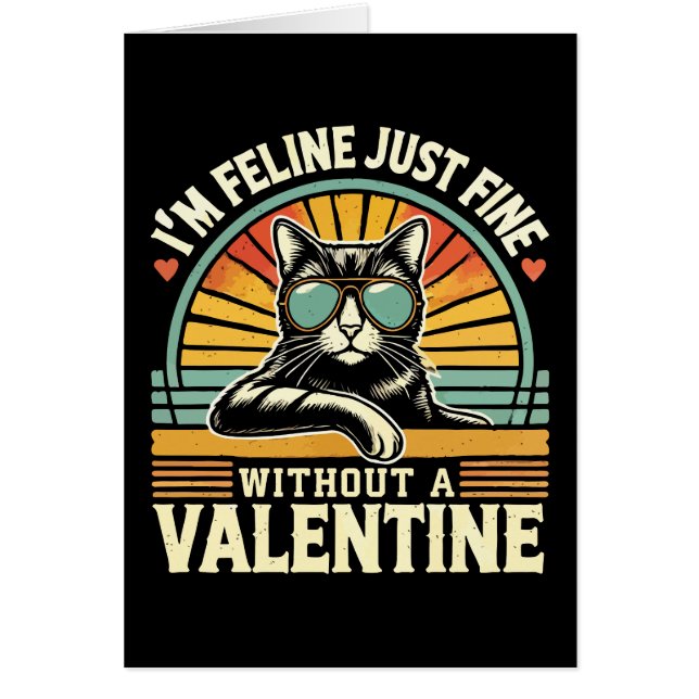 Feline Geldbuße ohne Valentine Cat Anti-Valentine (Vorne)