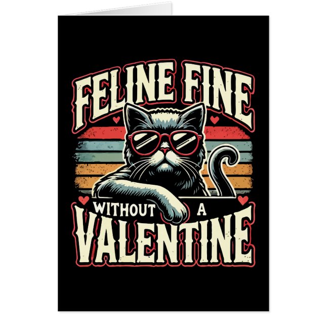 Feline Geldbuße ohne Valentine Cat Anti-Valentine (Vorne)