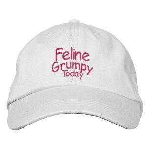 Feline Grumpy Heute Bestickte Baseballkappe