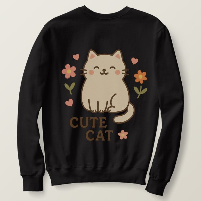 Feline in Bloom Sweatshirt (Design Rückseite)