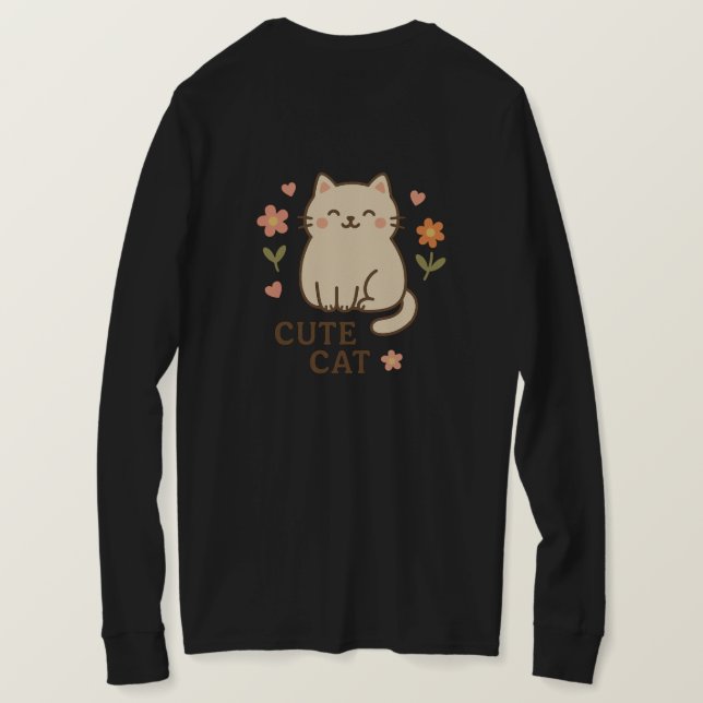 Feline in Bloom T-Shirt (Design Rückseite)