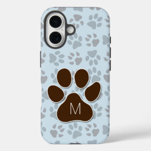 Feline Lover druckt Monogramm mit blauen und braun title_seo2