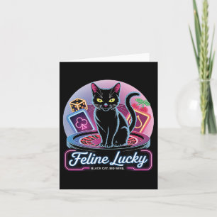 Feline Lucky Gambling Casino Cat Game Player & Karte