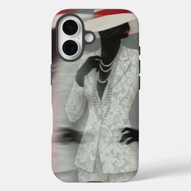 Feline persona Lady Phone Case (Rückseite)