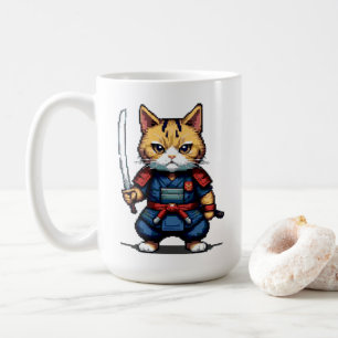 Feline Samurai Warrior Kaffeetasse
