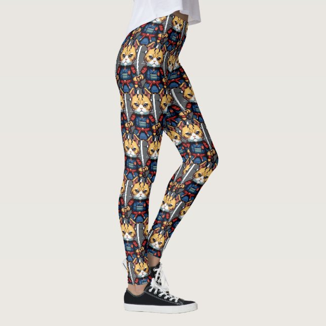 Feline Samurai Warrior Leggings (Rechts)