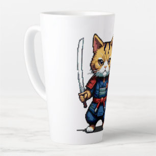 Feline Samurai Warrior Milchtasse