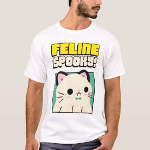 Feline Spooky - Witziges Halloween Niedliche Katze T-Shirt
