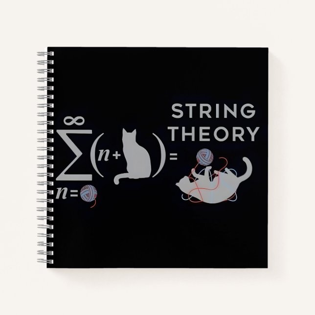 Feline String Theory: Ein mathematisches Dreieck Notizbuch (Vorderseite)