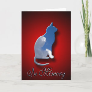 Feline Sympathy Card Zur Erinnerung an die Katze Karte