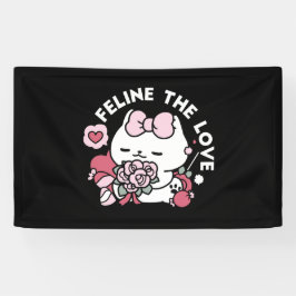Feline the Liebe - Niedliches Katzen-Design von Va Banner