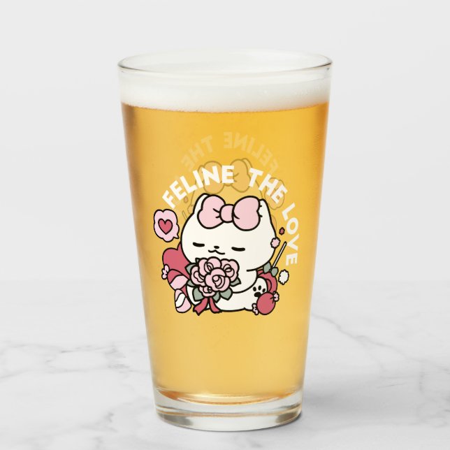 Feline the Liebe - Niedliches Katzen-Design von Va Glas (Vorne (Gefüllt))