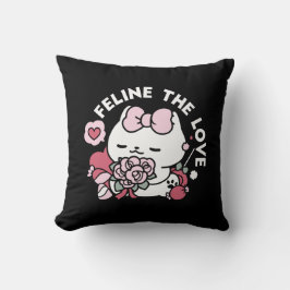Feline the Liebe - Niedliches Katzen-Design von Va Kissen
