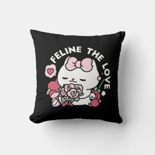 Feline the Liebe - Niedliches Katzen-Design von Va Kissen