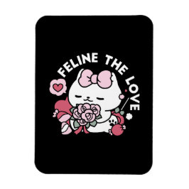 Feline the Liebe - Niedliches Katzen-Design von Va Magnet
