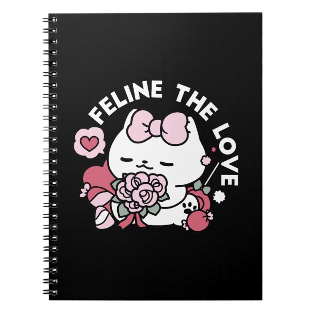 Feline the Liebe - Niedliches Katzen-Design von Va Notizblock (Vorderseite)