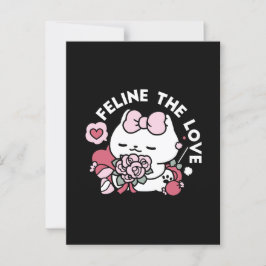 Feline the Liebe - Niedliches Katzen-Design von Va Postkarte