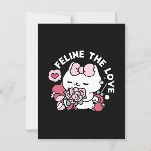 Feline the Liebe - Niedliches Katzen-Design von Va Postkarte