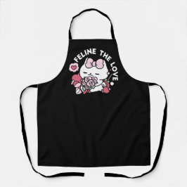 Feline the Liebe - Niedliches Katzen-Design von Va Schürze