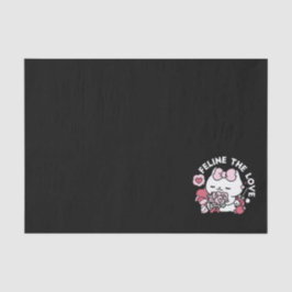 Feline the Liebe - Niedliches Katzen-Design von Va Seidenpapier