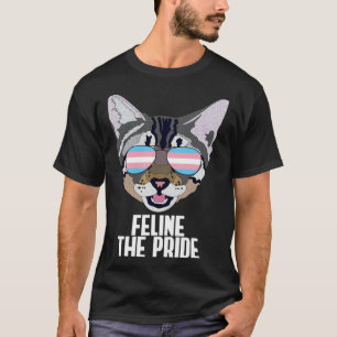 Feline The Pride Katze Trans Pride T-Shirt