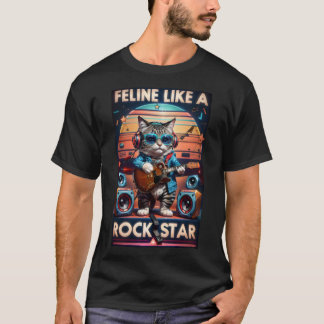 Feline wie ein Rock Star T-Shirt