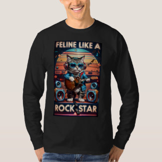 Feline wie ein Rock Star T-Shirt