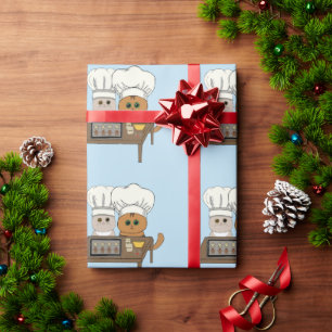 Feline Xmas Cookies Geschenkpapier