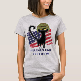FELINEN FÜR FREIHEIT, Patriotische Katze in Armeeh T-Shirt