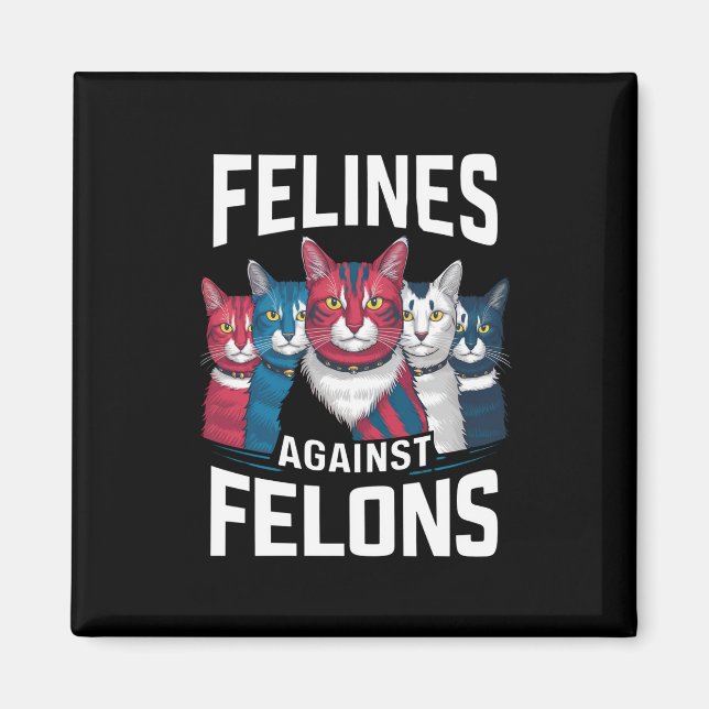 Felines gegen Felsen Magnet (Vorne)