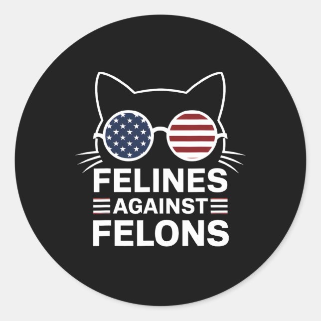 Felines gegen Felsen Runder Aufkleber (Vorderseite)