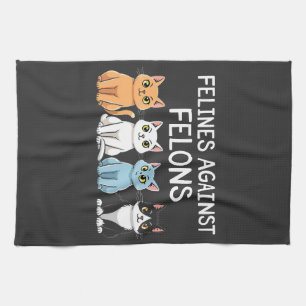 Felines gegen Felsen Trump Harris Election Cat Geschirrtuch