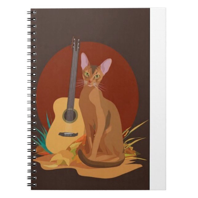 Felines Notizbuch des Herbstes Notizblock (Vorderseite)