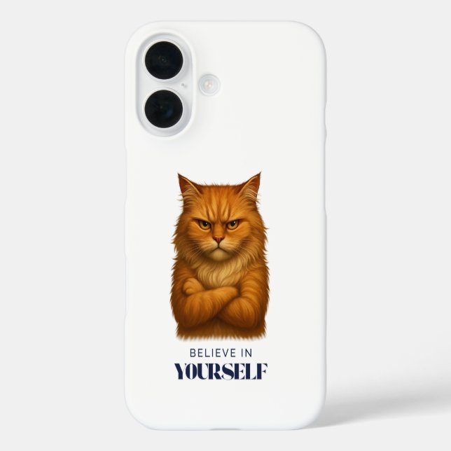 Felines Vertrauen iPhone 16 Hülle (Rückseite)