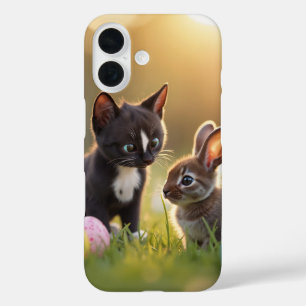 Felini & Fluffy: Eine Ostergeschichte von zwei Fre iPhone 16 Hülle