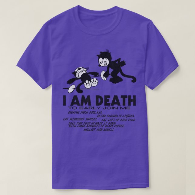 Felix, die Katze, die ich tot bin T-Shirt (Design vorne)