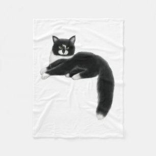 Felix die Tuxedo-Katzen-Fleece-Decke Fleecedecke
