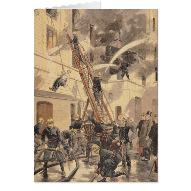Felix Faure mit den Feuerwehrmännern (Vorne)