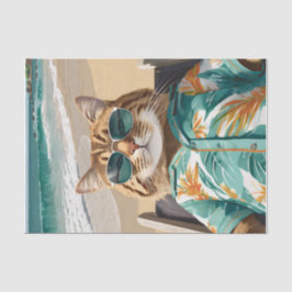 Felix Kicking Back, Maine Coon am Strand Seidenpapier