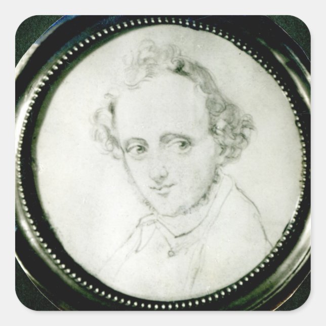 Felix Mendelssohn Quadratischer Aufkleber (Vorderseite)