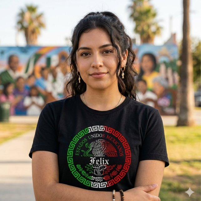 Felix Nachname México Emblem Shirt (Felix Last Name T-shirt)