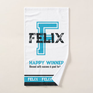 Felix-Name bedeutet sports monowhite Badhandtuch Set