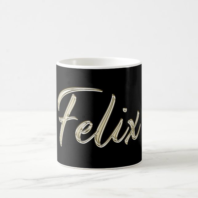 Felix Name whitegold Tasse Teetasse Kaffeetasse (Mittel)