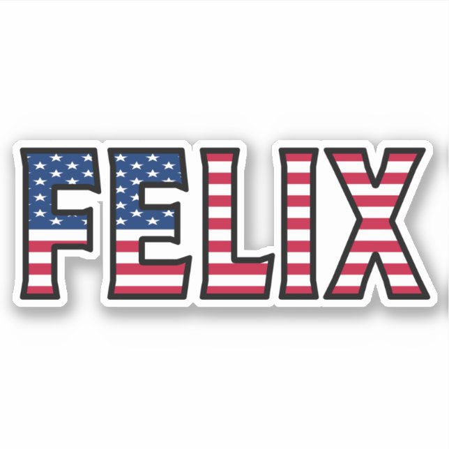 Felix Nom Prénom USA Sticker Stickerset (Devant)