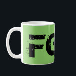 Felix, schwarzer Charakter der Waise, Kaffeetasse<br><div class="desc">Felix ist ein Charakter von der Fernsehshow Waise Black.letters in den großen Blockschrift,  städtische Art</div>