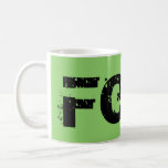 Felix, schwarzer Charakter der Waise, Kaffeetasse<br><div class="desc">Felix ist ein Charakter von der Fernsehshow Waise Black.letters in den großen Blockschrift,  städtische Art</div>