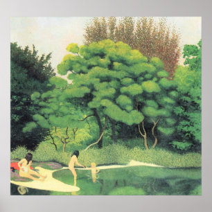 Felix Vallotton-Bathers im Wald Poster
