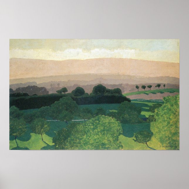 Felix Vallotton Landschaft in Romanel Poster (Vorne)