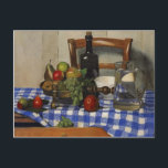 Felix Vallotton - Stillleben mit blauem Tablecloth Postkarte<br><div class="desc">Dieses Meisterwerk des Magischen Realismus mit dem Titel Still Life with Blue Checkered Tablecloth wurde 1919 vom berühmten Maler Felix Vallotton mit Öl auf Leinwand hergestellt.</div>
